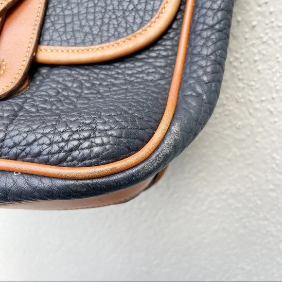 Vintage Dooney & Bourke Equestrian Crossbody Bag pebbled leather - Picture 9 of 12